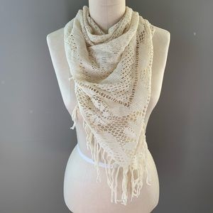 Cream Knit Scarf